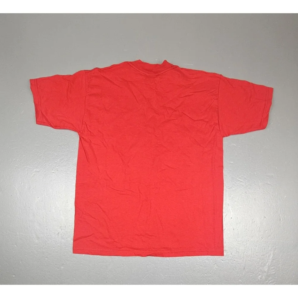 Disney T-Shirt Kids Large Vintage‎ 2000 New Year Red Mickey Goofy Donald Pluto